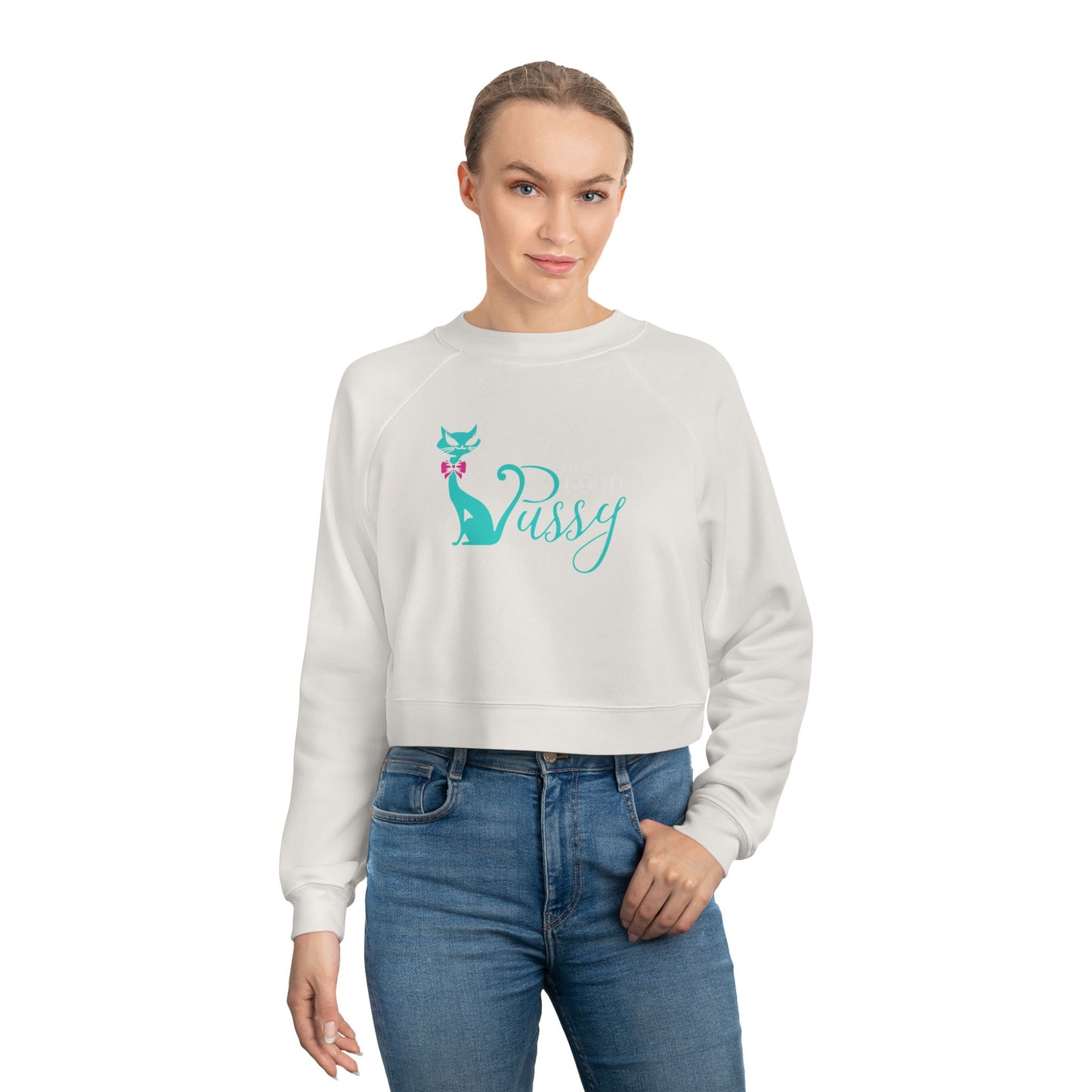 Bomb Cat Cropped Sweatshirt