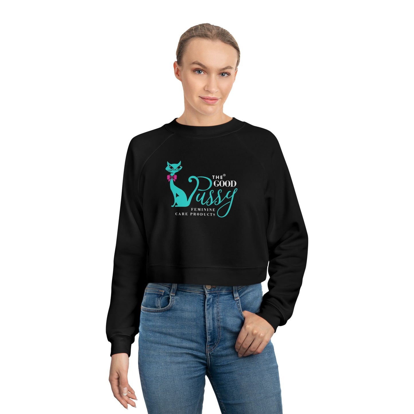 Bomb Cat Cropped Sweatshirt