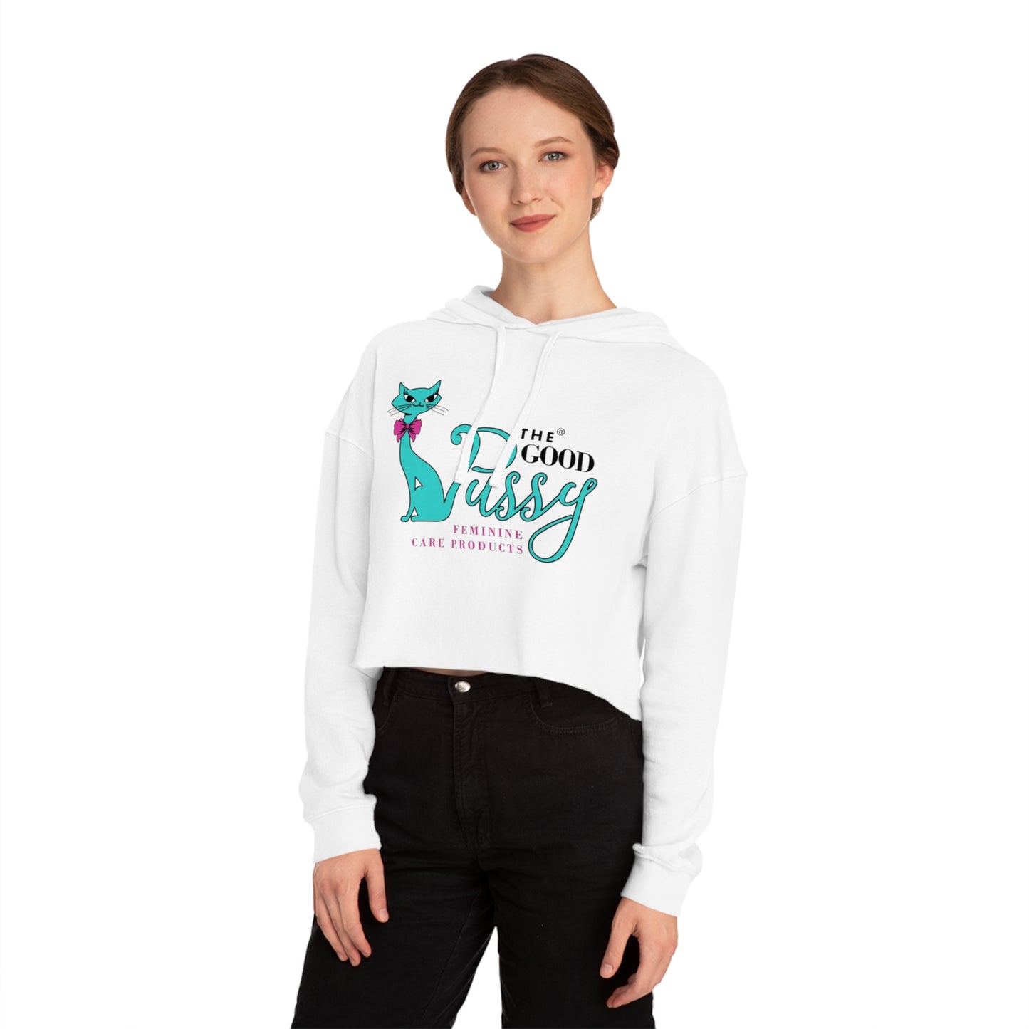 Bomb Cat Cropped Hoodie
