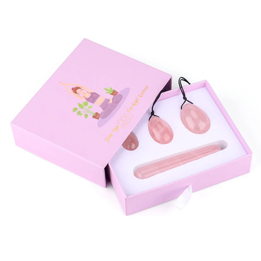 Rose Quartz Yoni Eggs – Kegel Exerciser & Vaginal Muscle Toner