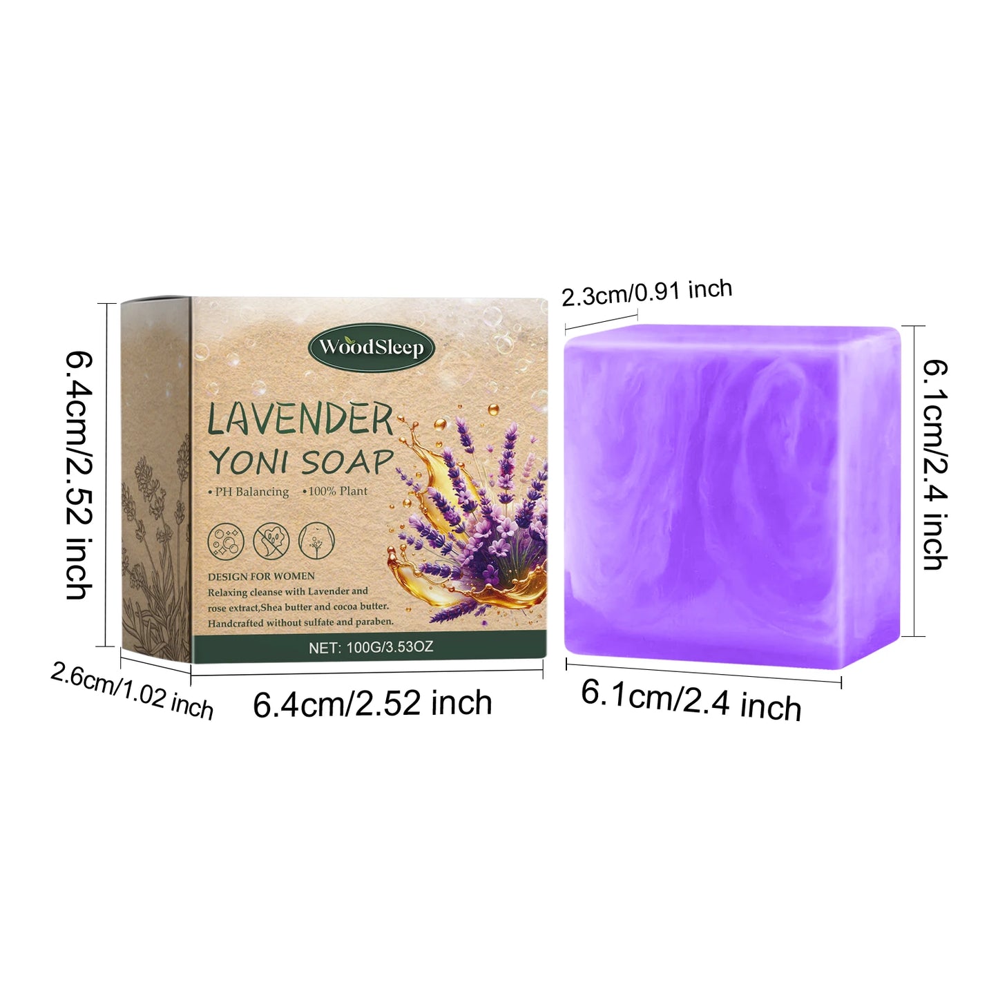 GP - Lavender Moisturizing & Cleansing Yoni Bar for Odor Control